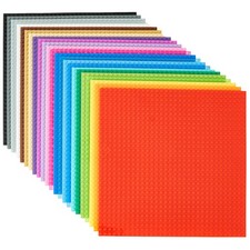 Stackable Baseplates - 24 Pack 10x10, 32x32 Studs, Compatible with Lego for B...