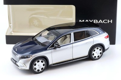 1:18 NZG Mercedes Maybach EQS 680 SUV nautic blue / Hightech silver Dealer Versi