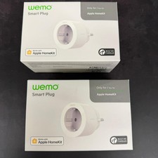 2 x WeMo WiFi Smart 2 Pin EU Plug Adapter for Apple HomeKit - BRAND NEW SEALED