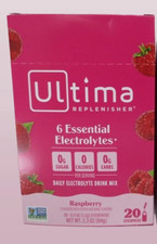 9/26 Ultima Replenisher, Electrolyte Hydration Drink Mix, Raspberry, 20 Count SF