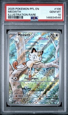 2025 Pokemon Phantasmal Flames Meowth Illustration Rare #106/094