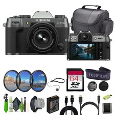 Fujifilm X-T50 Mirrorless Digital Camera XC15-45mmF3.5-5.6 OIS PZ Lens Bundle