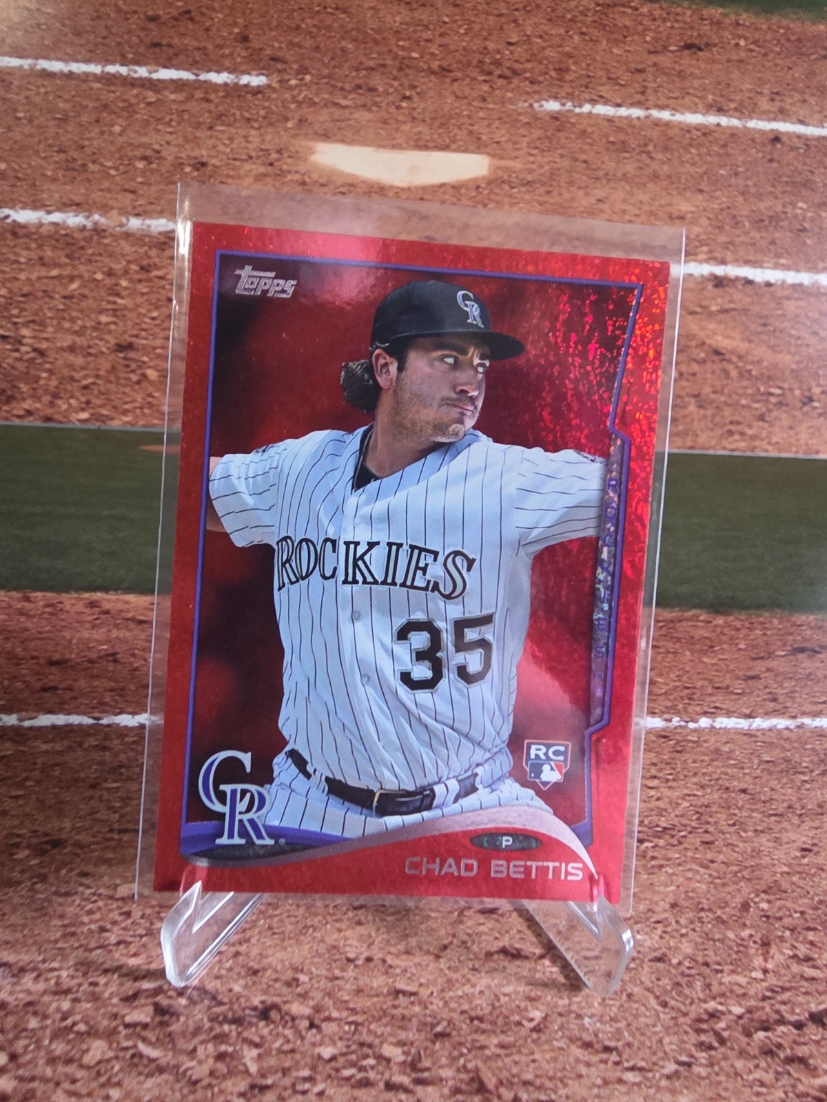 2014 Topps Red Hot Foil - #290 Chad Bettis Rookie RC - Colorado Rockies 