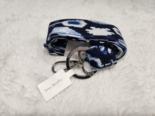 Vera Bradley Wide Lanyard Ikat Island Blue White New With Tags NWT