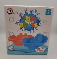 Bath Boats / 6 Multi Colored / Baby Toddler Bath Toys / Fun Educational