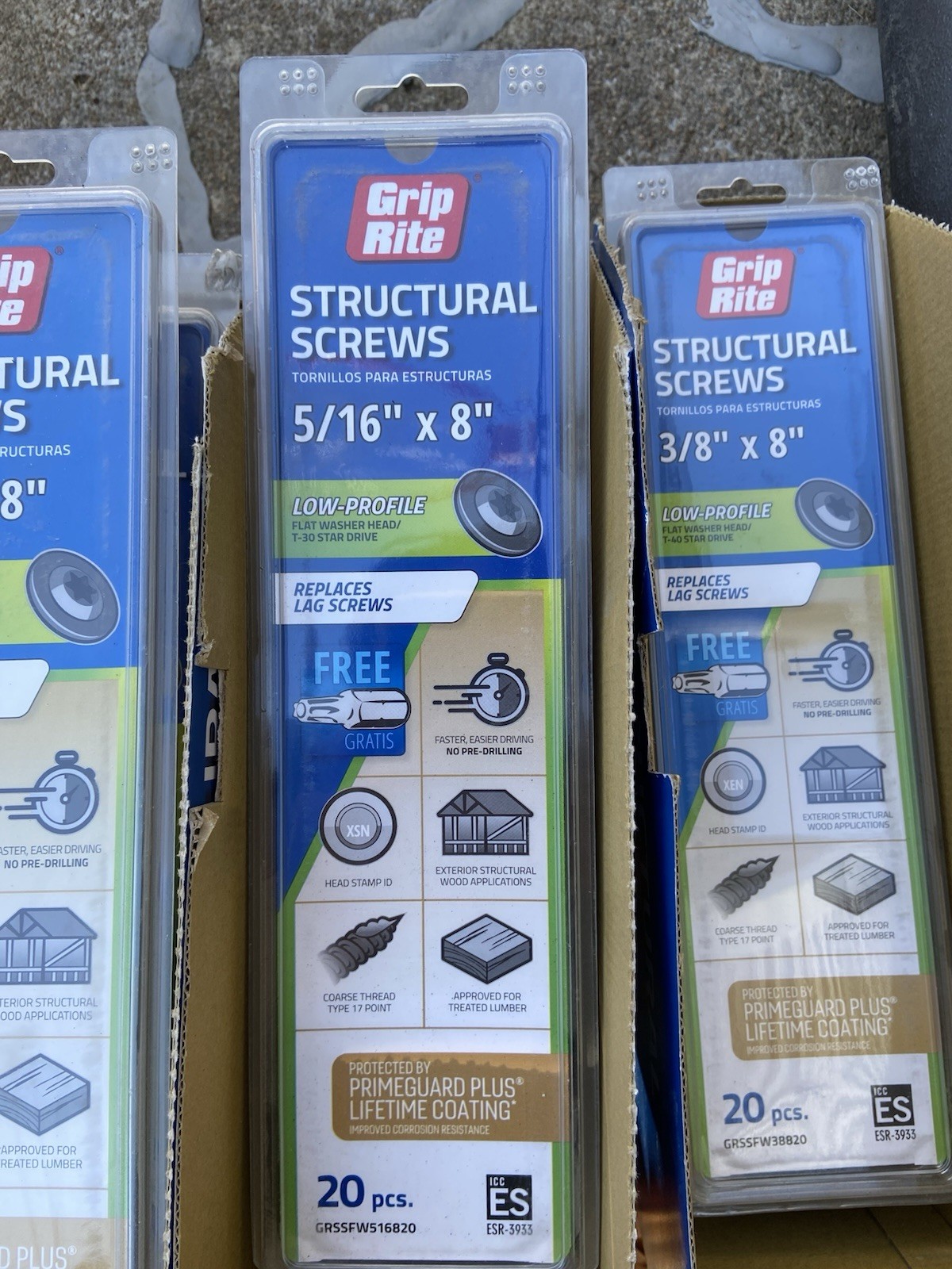 Grip Rite Prime Guard Plus Structural Screws Black 3/8
