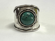 Sterling Silver Turquoise Ring -Israel 925 Size 6.5