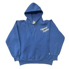 Russell Athletic Vintage 90s Blue Hoodie Large Made In USA Ridegwood Dolphins