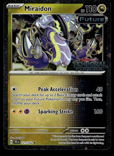 Miraidon 121/162 Holo Best Buy Promo - Temporal Forces Pokemon Card - Picture 1 of 2