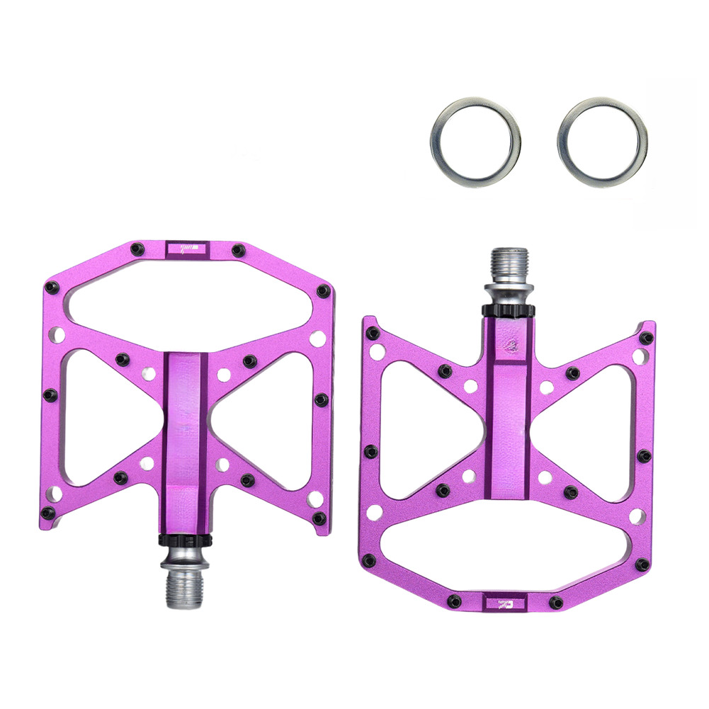 Pedali mountain bike 105 x 105 mm lega di alluminio cuscinetti sigillati larghi foto 4