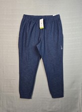 NIKE Yoga Jogger Pants XL Mens Heather Blue Dri-FIT Drawstring