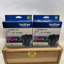 Lot of 2 Brother LC3033BK XXL Genuine Black Ink Cartridges Exp 04/2026