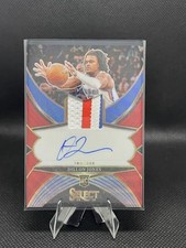 2024-25 Panini Select - Dillon Jones - RC 3-Color. Patch Auto Red Wave Prizm /99