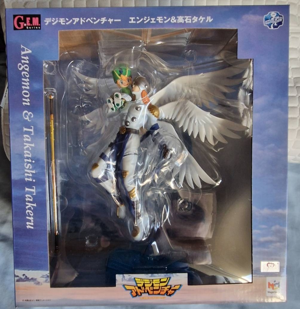 G.E.M. Figura Series Digimon Adventure Angemon & Takashi Takeru de MegaHouse