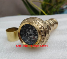 Nautical Brass Victorian Compass Handle For Walking Stick Canes