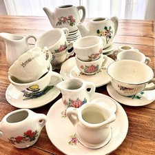Vtg Child s Tea Sets Pieces Variety For Crafts Assemblage Floral Pitchers 28 Pcs