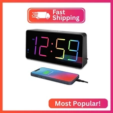 Peakeep Digital Alarm Clock for Bedroom Bedside, Extra Loud for Heavy Sleepers A