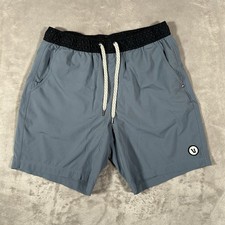 Vuori Kore Shorts Mens Size Medium Blue Performance Drawstring Athletic Stretch