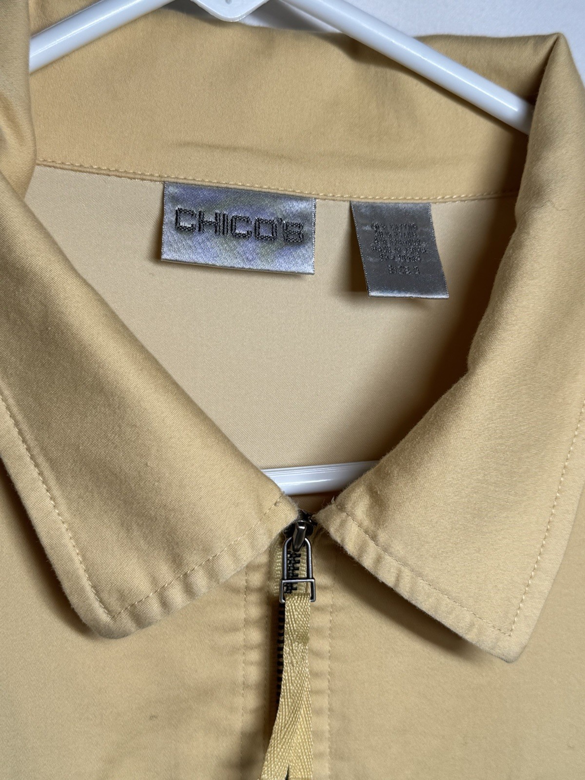 Chico's Women's Basic Yellow Fall Jacket Full Zip… - image 3