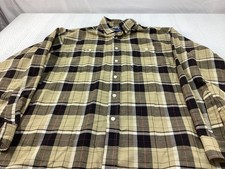 Towncraft Shirt Mens Large Brown Plaid Button Down Long Sleeve Vintage JcPennys