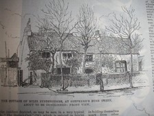 1890 SHEPHERDS BUSH Green Miles Syndercombe Cottage : magazine article iln