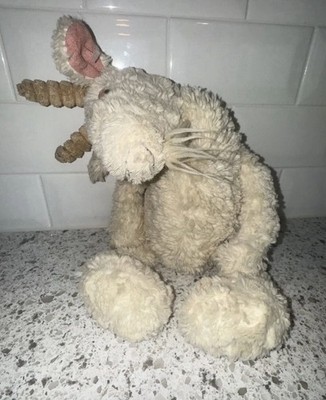 Jellycat Furryosity Cream Billy Goat Plush with Horns -Retired