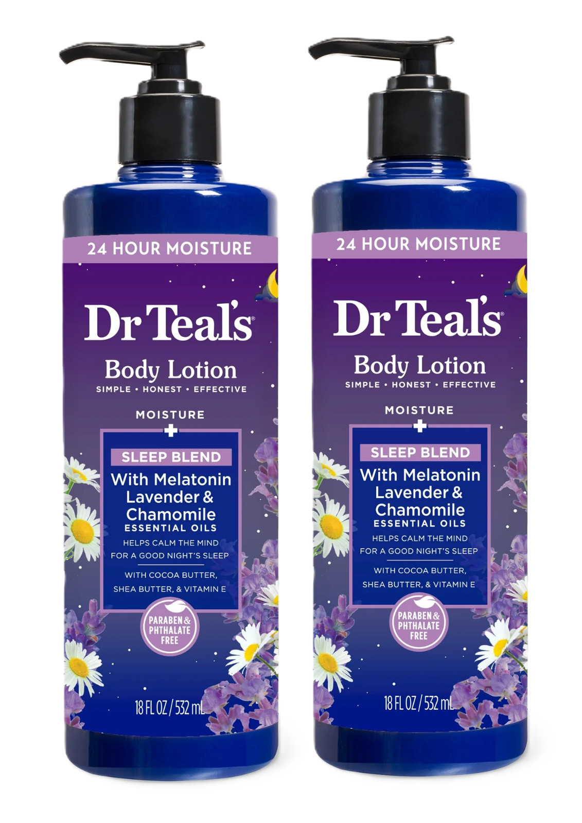 W/ Melatonin Lavender & Chamomile 18oz 2 Pack