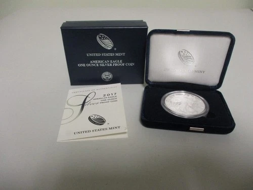 2017 One Ounce American Eagle Silver Proof Coin / Box & COA