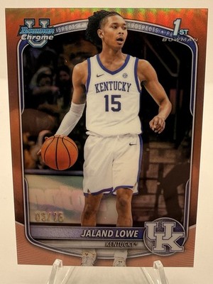 2025-26 Bowman Chrome Jaland Lowe Rose Gold Refractor /15 #BCP-23 Kentucky