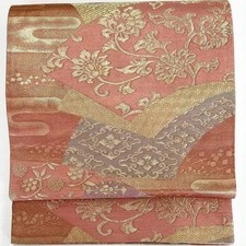7310# Japanischer Vintage Fukuro Obi Gürtel Kimono Stoff Seide Traditionell