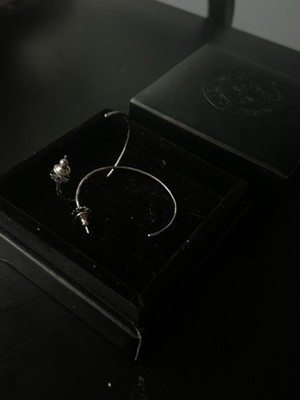 CHROME HEARTS　ピアス HOOP CH PLS CH Chrome Hearts CH Plus Hoop Earrings Pair Authentic .925 Sterling
