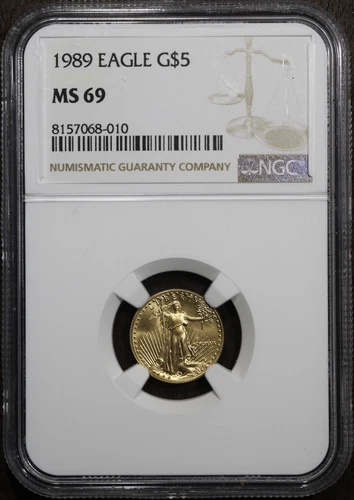 1989 (MS69) 1/10 oz American Gold Eagle $5 NGC