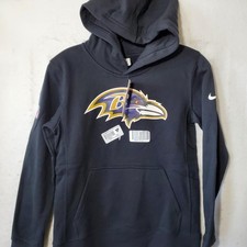 Baltimore Ravens Sweatshirt Youth Medium Boys Black NFL Football Nike Hoodie