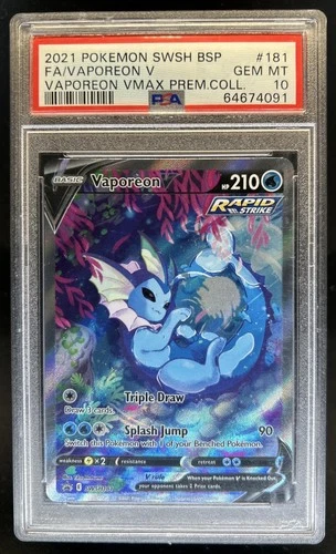 2021 Pokemon SWSH Black Star Promos Vaporeon V #SWSH181 PSA 10 GEM MINT
