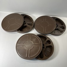 Lot Of 3 Vintage Goldberg Bros. 16mm Metal film reels canisters 7 400 ft NICE