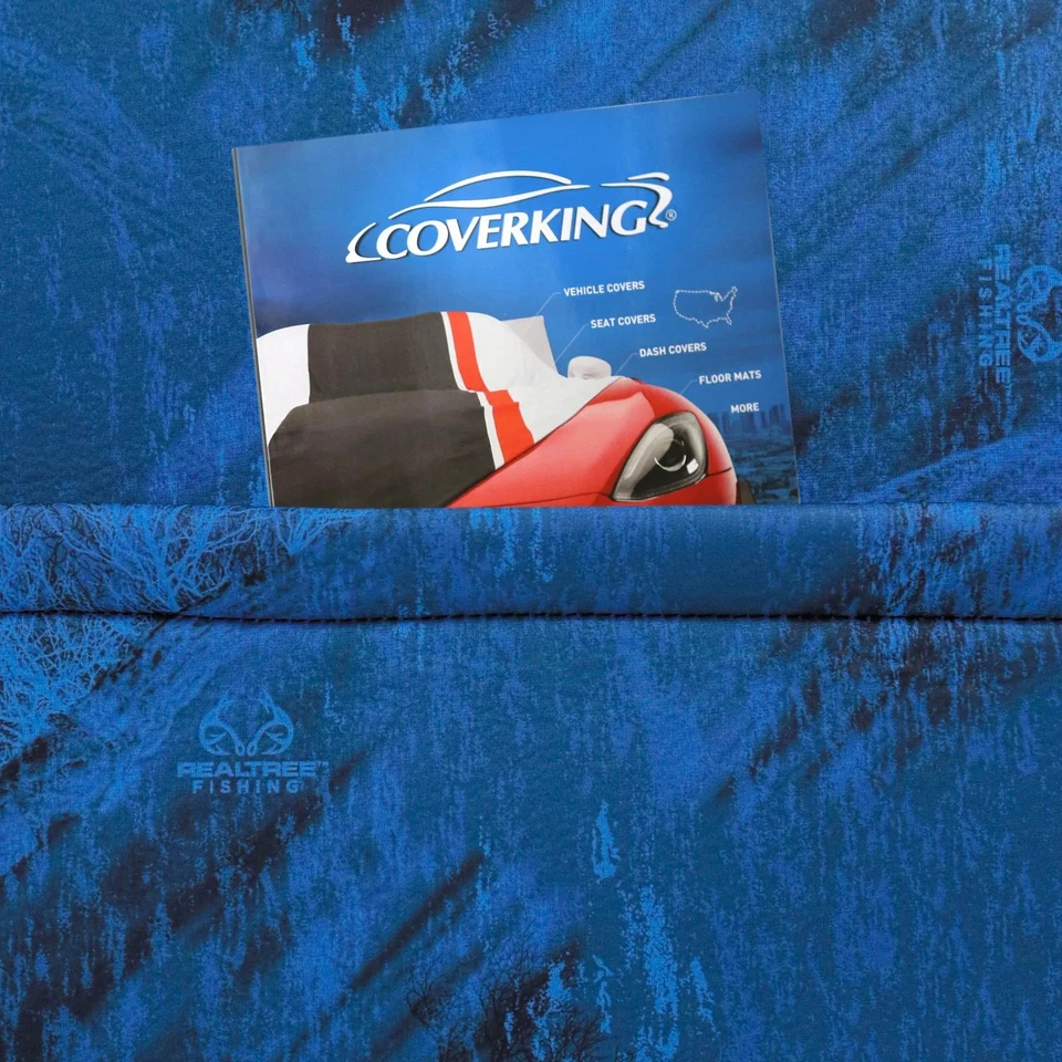 For Audi A6 Quattro 99-04 Seat Cover Realtree Fishing 1st Row Camo Dark Blue Foto 4 de 4