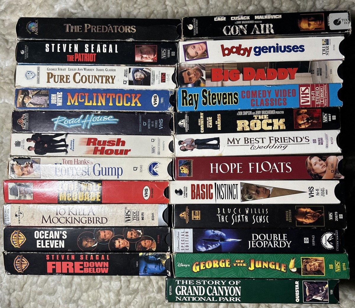 VTG Lot 20+ VHS Movies MIXED TITLES MOLD TAPES UNTESTED BULK LOT