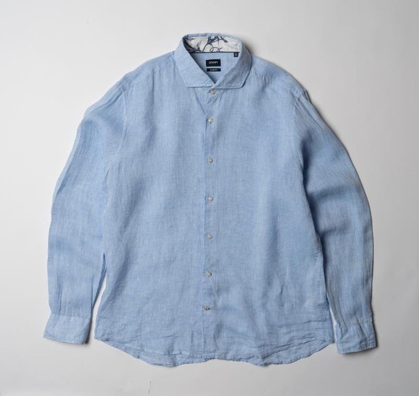 Men JOOP! Shirt Blue Linen 42 / XL / 50