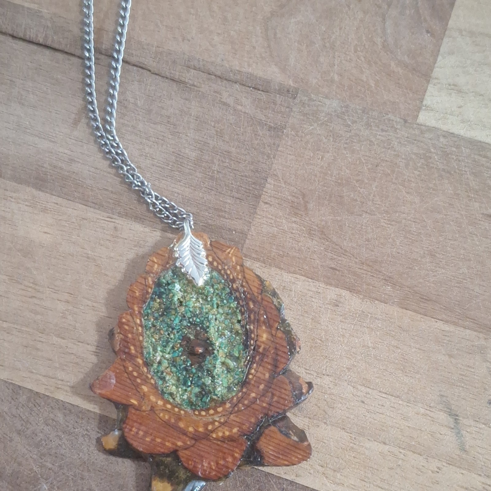 Unique, Handcrafted Third Eye Pinecone Necklace w… - image 2