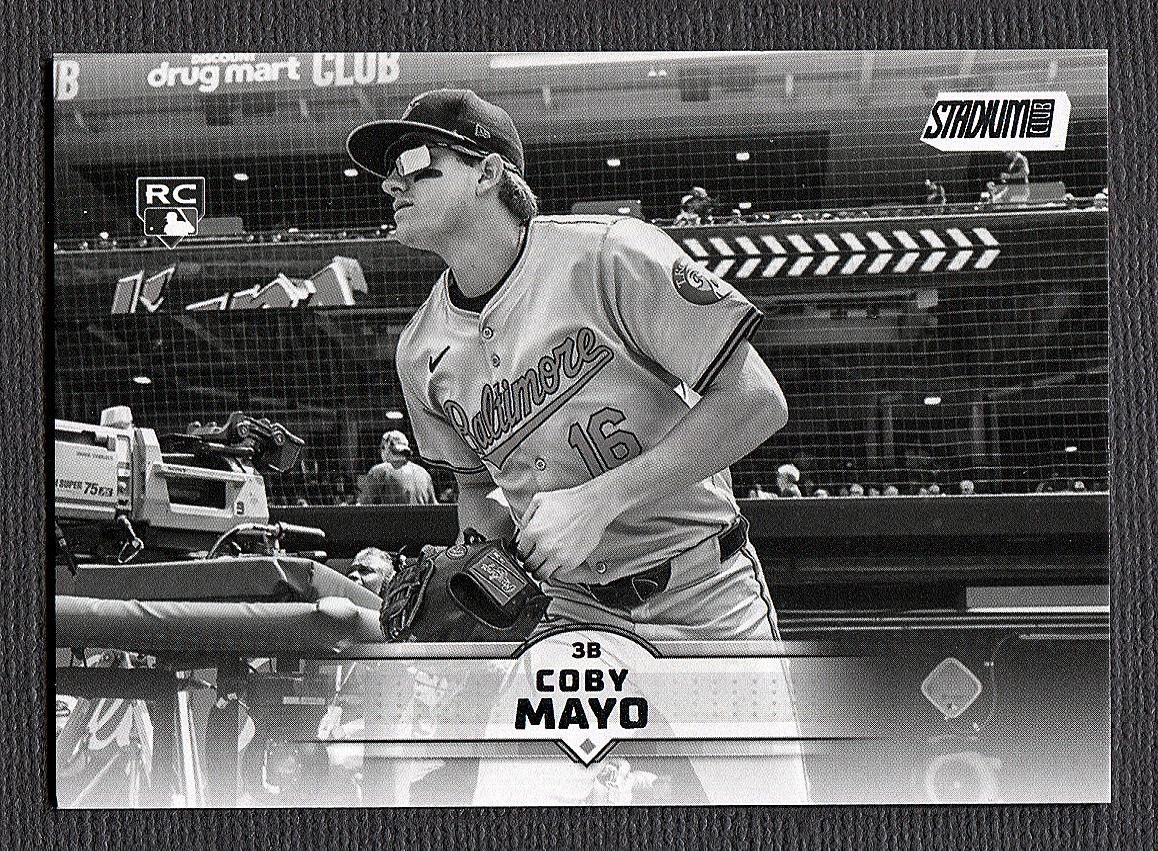 2025 Stadium Club Black and White #62 Coby Mayo RC CASE HIT SP
