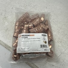 Qty=50, Wolverine Brass 55359X 1/2" FIP x Copper ProSeries Adapter