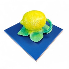 Vintage Italian Ceramic Marazzi Ceramiche Tile 3D Studio Art Pottery Lemon 6"