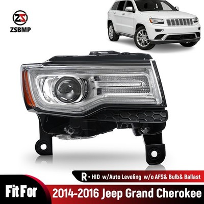 HID Headlight For 2014-2016 Jeep Grand Cherokee w/o AFS w/o Bulb Passenger Side