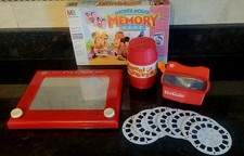 Lot of Vintage Games Etch A Sketch, Viewmaster, Barrel of Monkeys, Memory Game
