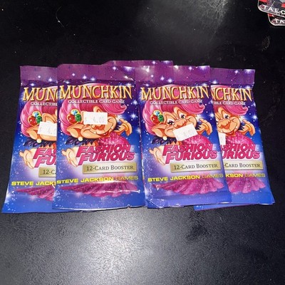 Munchkin CCG-Fashion Furious-12 Card Booster Pack Lot  Of 8 Packs