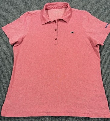 Vineyard Vines Womens M Polo Shirt Pink Raymond James Golf Whale Logo