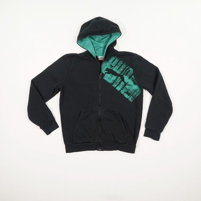 PUMA Herren Sweatjacke Gr. S/M schwarz Hoodie Sweater Sweatshirt Kapuze Langarm