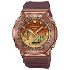 Casio G-Shock GM2100CL-5A Brown Stainless Steel Bezel Men's Watch New with box