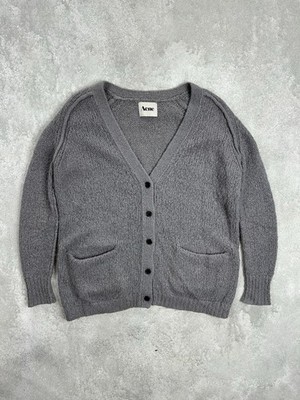 Acne Studios Grey Mohair Wool Cardigan XS Oversized Knit Sweater