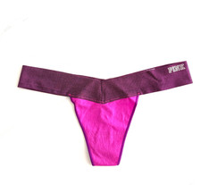 Victoria's Secret PINK Seamless Thong Panty Electric Grape Marl